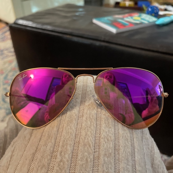 Possibly used Ray-ban pink iridescent shine